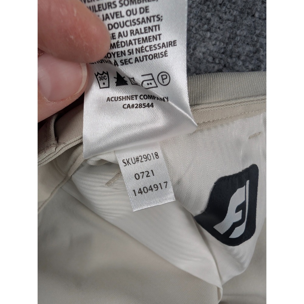 FootJoy Knit Golf Pants Mens 38/32 Beige Performance‎ Casual Stretch Comfort - Picture 9 of 11